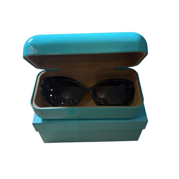 Tiffany & Co. Sunglasses Frames Brown Havana Pink Brown with Case & Box - Picture 6 of 9